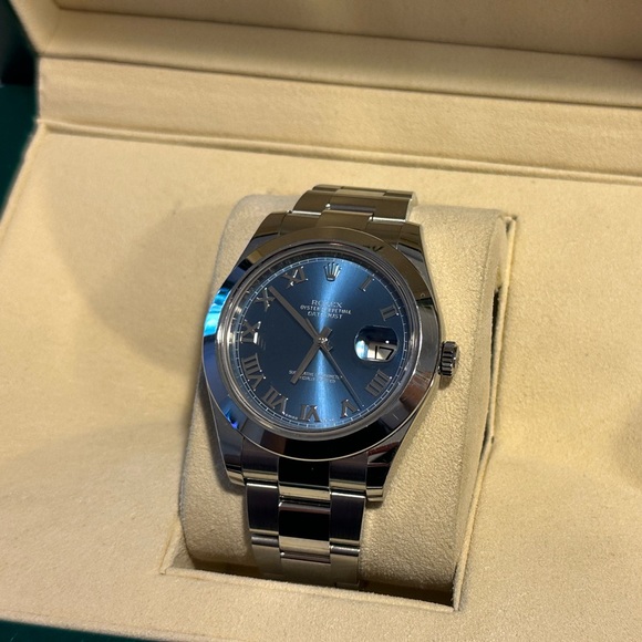 Rolex Datejust II - 116300 - Blue Azzurro - Full Set - box & papers - 41mm - Picture 7 of 12